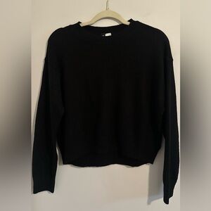 H&M Black Lightweight Knit Sweater | Size S | Minimal Basics Spring Layer